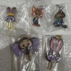 ズートピア ガチャガチャ 5個セット　めじるしチャーム　キャンディチャーム