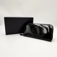 PRADA プラダ 長財布 ラウンドファスナー ブラック レザー 箱付き