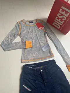 DIESEL ディーゼル セカンドスキン シアートップ Y2K - メルカリ