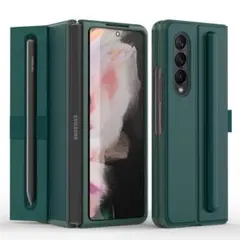 サムスン galaxy z fold3 5g ケース　手帳型 　グリーン