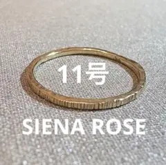 K10 YG シンプル　縦ラインデザインリング　SIENA ROSEのサムネイル
