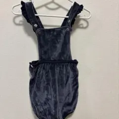 フリースダークグレーオーバーオール 74cm/12m