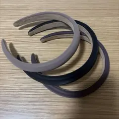 カチューシャ 3本セット シンプル 無地のサムネイル