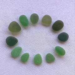 良質☆グリーン系シーグラス