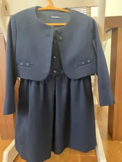 familiar 110 ネイビー ワンピース　ボレロセットアップ