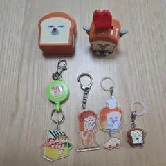 パンどろぼう　キャラクターキーホルダー等6個セット　マック
