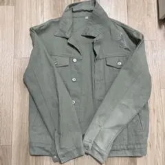 オリーブグリーン デニムジャケット