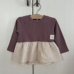 ベビー トップス 80 ワッフル チュール