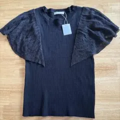 【新品】PROPORTION 半袖ニット ブラック