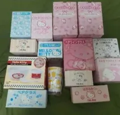 新品　ハローキティ　食器　グラス　マグカップ　ワイングラス　14点セット　レトロ