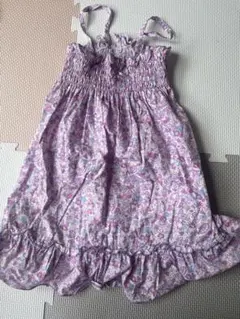 motherways 花柄ノースリーブワンピース 110 レースシャツ付き