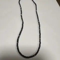 黒ビーズ ネックレス ロブスタークラスプ 黒ビーズ ネックレス ロブスタークラスプ - メルカリ