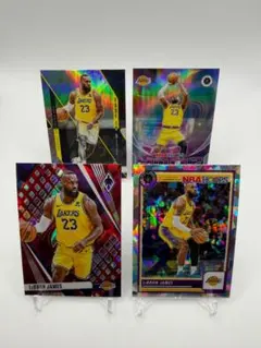 LeBron James 4-Card Lot L.A Lakers NBA