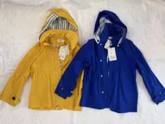 値下げ★２着★フード付きジャケット 120cm イエロー・ブルー