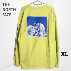 【ザノースフェイス】ロングTシャツ バックプリント 山柄 アウトドア XL