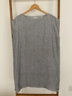 fog linen work リネン 100% ストライプ チュニック丈のサムネイル