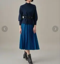 ANAYIアナイ レザー調プリーツスカート