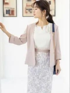 洗えるジャケット　ノーカラージャケット　アプワイザーリッシェ