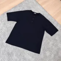 AURALEE リネン ストレッチ オーバーサイズ ヘンリーネック カットソー
