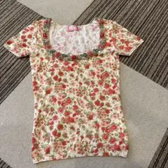 BLUGIRL BLUMARINE 花柄 ビジュー カットソーのサムネイル