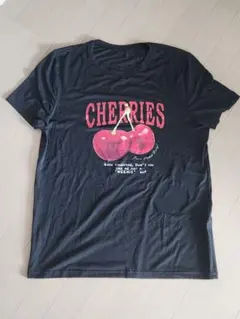 ✨️極美品✨CHERRIES プリント Tシャツ ブラック Lサイズのサムネイル