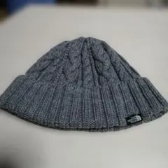 THE NORTH FACE グレー ニット帽 ケーブル編み