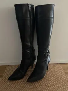 DIANAブラックレザーロングブーツ
