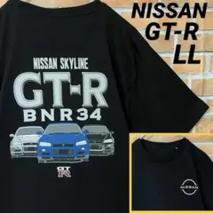 NISSAN スカイライン GT-R BNR34 ビッグプリント Tシャツ 半袖のサムネイル