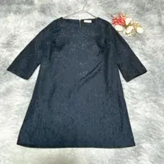 Te chichi テチチ (M) 長袖 ワンピース ひざ丈 Aライン フレア