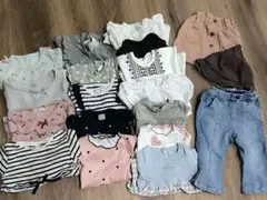 80～90cm ベビー服 18点セット 長袖 まとめ売り 女の子