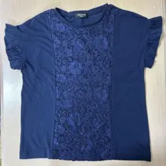 COMME CA ISM ネイビー 半袖シャツ 140A