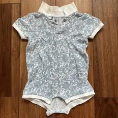 PETIT BATEAU プチバトー ロンパース 6m ブルー柄