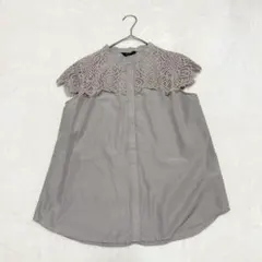yt142 アーバンリサーチロッソ ウォッシャブルヨークレースブラウス 綺麗め