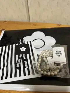 新品未使用　マリークワント　グラデーションカラーパールネックレス(シルバー)