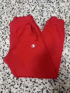 Champion 赤 スウェットジョガーパンツ
