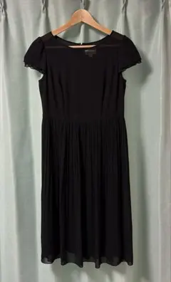 東京ソワール 喪服 礼服 プリーツワンピース ブラックフォーマル RIFANNE