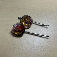 ハンドメイド ヘアピン 2個セット