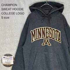 90S 古着 カレッジ スウェット パーカー チャンピオン チャコール