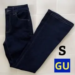 GU レディース フレア デニム インディゴブルー S 美品のサムネイル