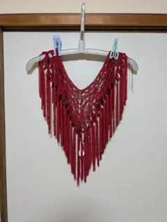 IBERIA 赤いフリンジ付きシージョ 送料無料