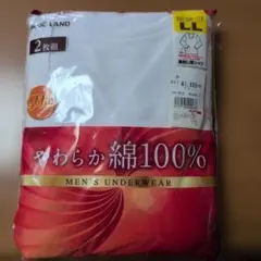 新品 メンズ 長袖U首シャツ 2枚組 LLサイズ
