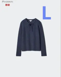 リブタイネックセーター　ユニクロ　JWA