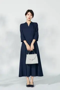 新品　Audire アウディーレ　ノーカラー　ジャケット　ネイビー　　M Outerwears – Audire