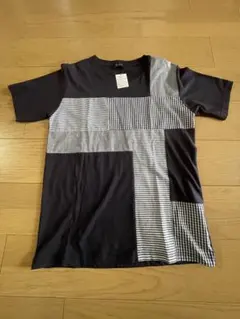 新品タグ付き！nano universe パッチワーク デザインTシャツ　M