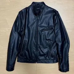 1度のみ着用SCHAFFEN ライダース レザージャケット SCHAFFEN】 シャッフェン 羊革 レザージャケット シングル