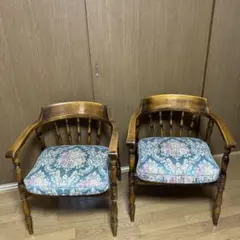 オールドカリモク　アームチェア　ヴィンテージ　2脚セット