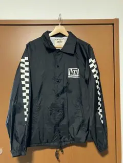 Vans ブラック コーチジャケット ナイロンジャケット チェッカー柄