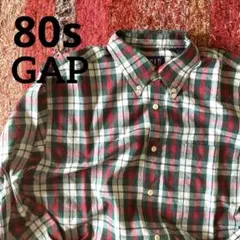 80s OLD GAP 長袖シャツ チェック柄 オールドギャップ