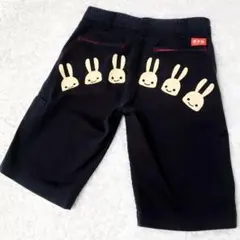 CUNE キューン 魔人 サルエルパンツ風 2連うさぎ 黒 うさぎ 日本製