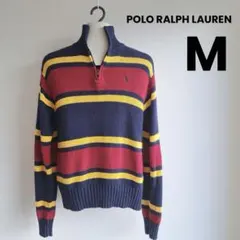 Polo Ralph Lauren ボーダー柄　ハーフジップ　コットン　ニット